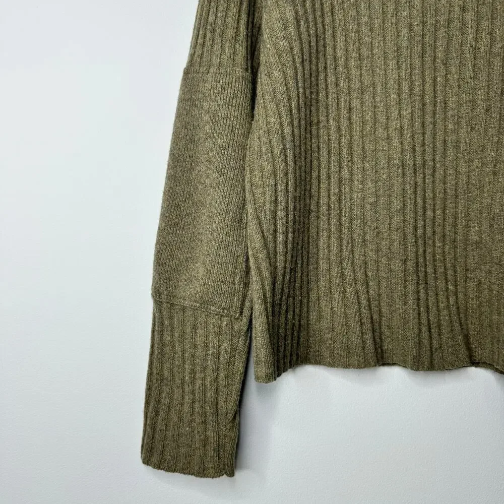 Abercrombie & Fitch VTG Wool Turtleneck Sweater Knit Elbow Patch Mens Small
